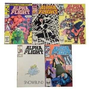 Alpha Flight 5 Issue Lot 2 3 5 6 7 Marvel Comics 1983 1984 Snowblind Bronze Age